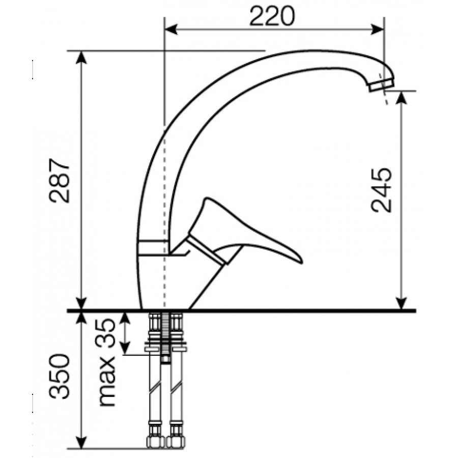 Смеситель Zorg Pelikan (песчаный берег)