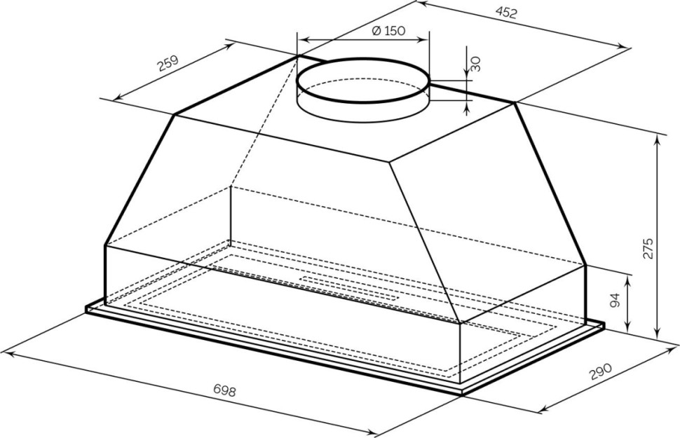 Вытяжка LEX Hyper 900 GS BL Вытяжка LEX Hyper 900 GS BL