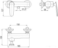 Смеситель Slezak RAV Тигрис TG181.5CMATC (черный/хром)