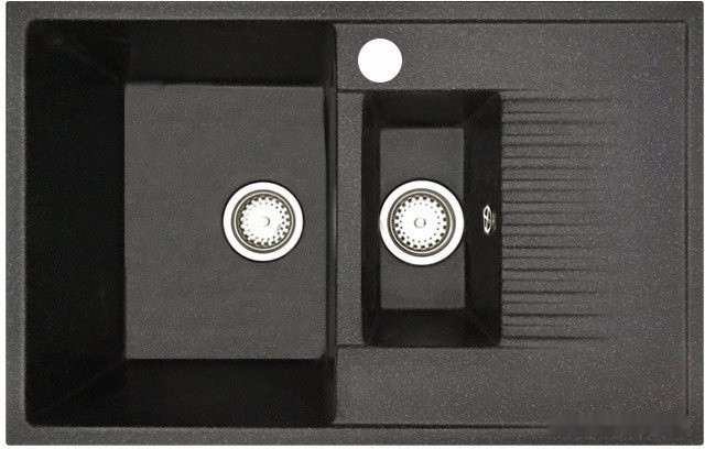 Кухонная мойка БелЭворс Forma L + смеситель W74004-2 + дозатор L405F (черный)
