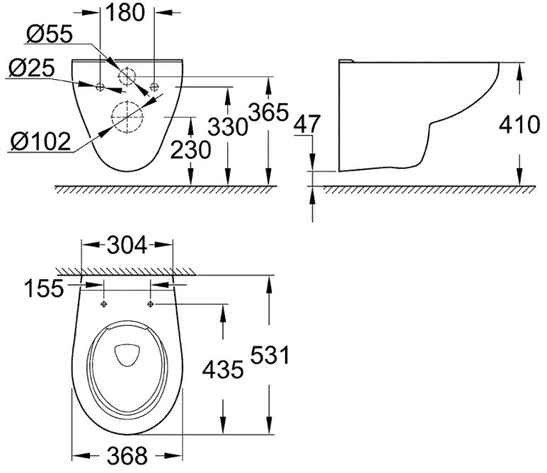 Унитаз Grohe Bau 39427000