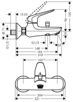 Смеситель Hansgrohe Novus 71040000