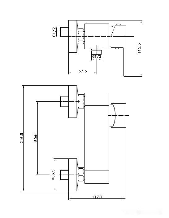 Смеситель Cersanit Elio A63046 Смеситель Cersanit Elio A63046