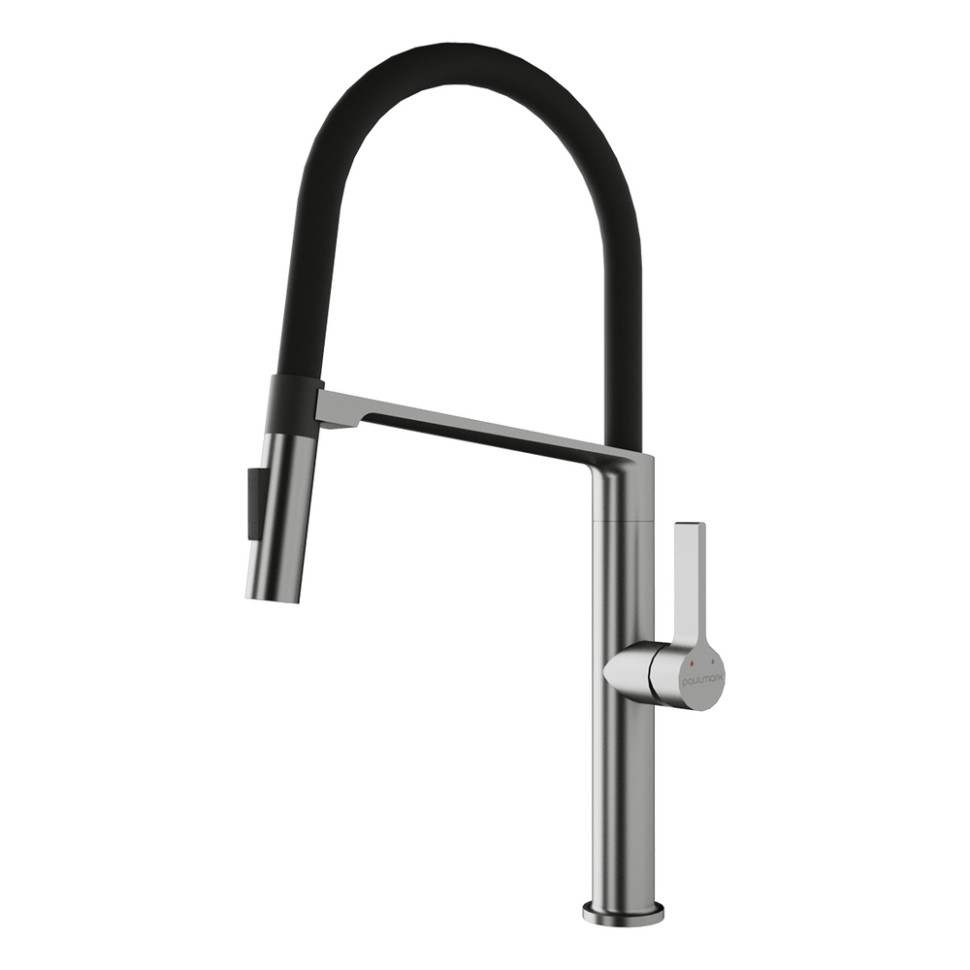 Смеситель Paulmark Barrel BA214029-BS (стальной)