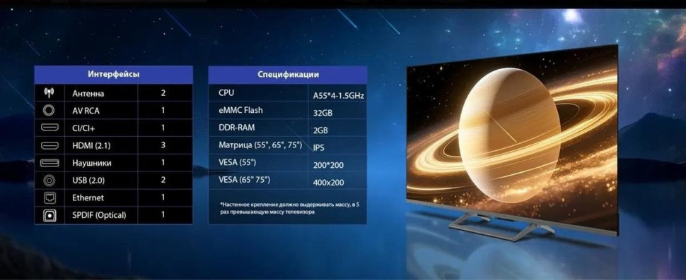 Телевизор Skyworth 55X66H Телевизор Skyworth 55X66H