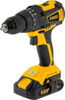 Ударная дрель-шуруповерт Denzel CIDB-IB-18-02 26130 (с 2-мя АКБ, кейс, набор оснастки)