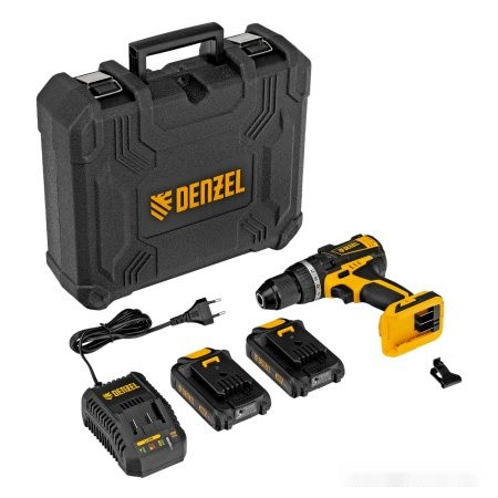 Ударная дрель-шуруповерт Denzel CIDB-IB-18-02 26130 (с 2-мя АКБ, кейс, набор оснастки) Ударная дрель-шуруповерт Denzel CIDB-IB-18-02 26130 (с 2-мя АКБ, кейс, набор оснастки)