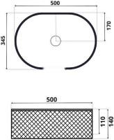 Умывальник Roxen Vine Oval 570240
