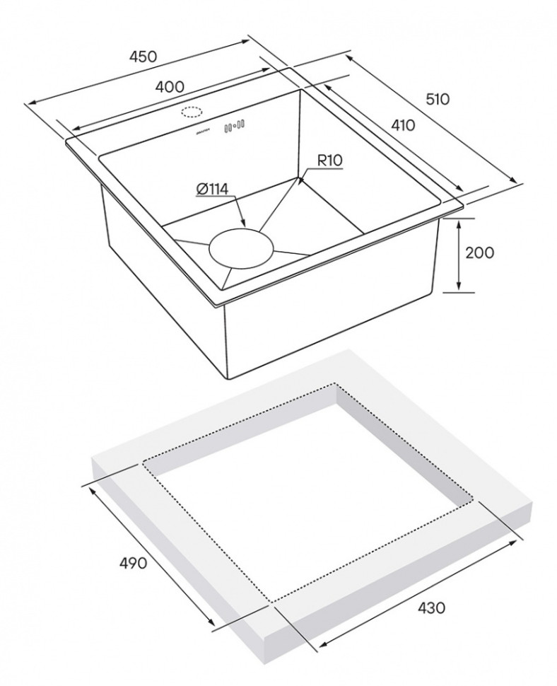 Кухонная мойка Paulmark PM214551-BS
