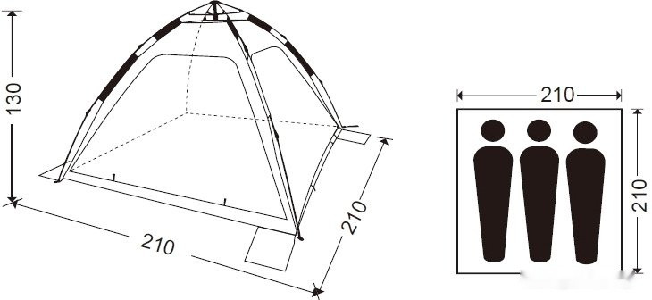 Палатка KingCamp Aosta 4082 (бирюзовый) Палатка KingCamp Aosta 4082 (бирюзовый)