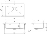 Кухонная мойка AquaSanita Aira AIR100MW
