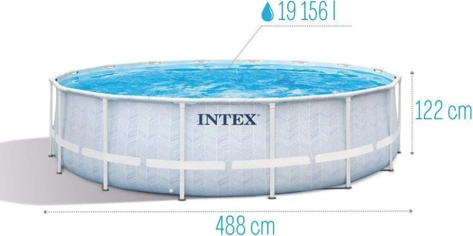 Бассейн INTEX Prism Frame Chevron 26746 (488х122) Бассейн INTEX Prism Frame Chevron 26746 (488х122)