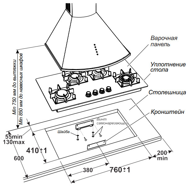 Варочная панель Gefest ПВГ 2250 К33