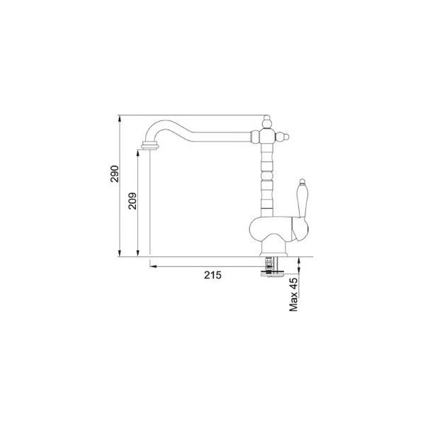 Смеситель Franke Old England золото 115.0315.597