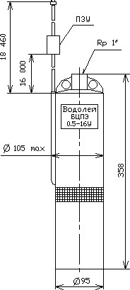 Скважинный насос Водолей БЦПЭ 0,5-16 У