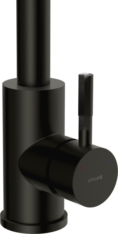Смеситель Cersanit Como однорычажный с п-образным изливом 68246 (черный)