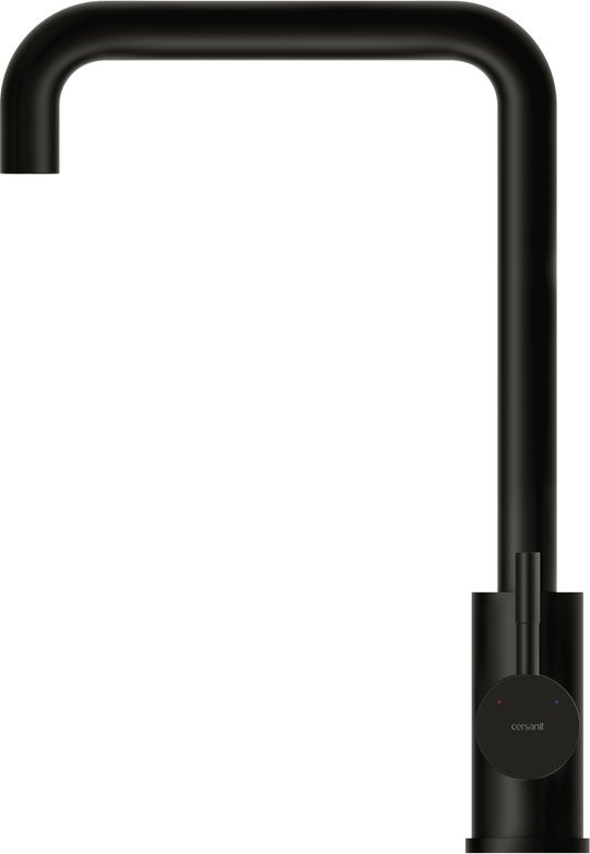 Смеситель Cersanit Como однорычажный с п-образным изливом 68246 (черный)