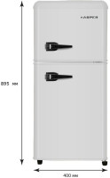 Холодильник с верхней морозильной камерой HARPER HRF-T120M (белый)