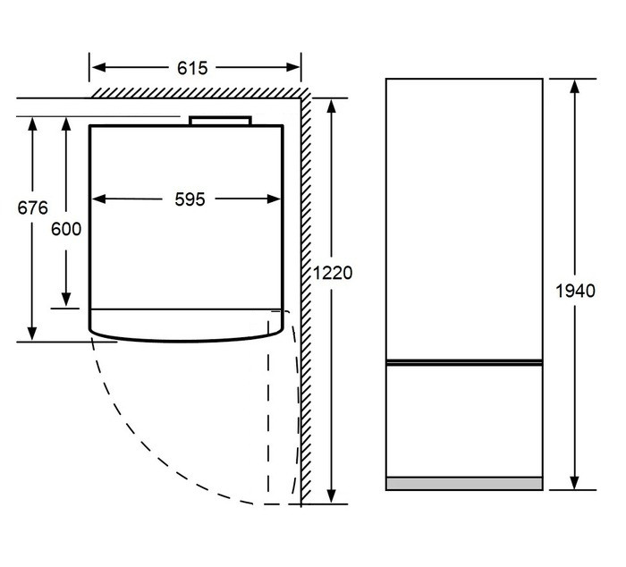 Холодильник с нижней морозильной камерой Maunfeld MFF195NFIW10 Холодильник с нижней морозильной камерой Maunfeld MFF195NFIW10