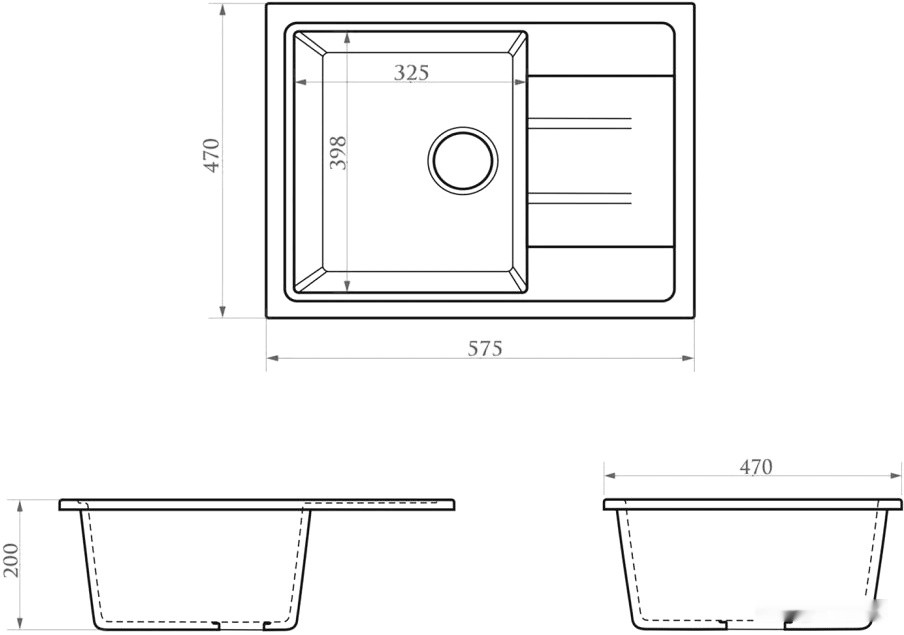 Кухонная мойка Berge BR-5850 (белый матовый) Кухонная мойка Berge BR-5850 (белый матовый)