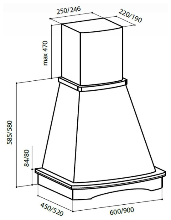 Вытяжка LEX ASTORIA 900 Ivory Вытяжка LEX ASTORIA 900 Ivory