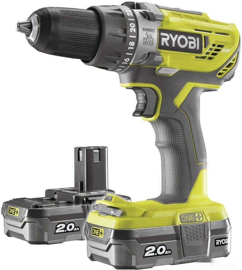 Ударная дрель-шуруповерт Ryobi R18PD3-220S 5133003342 (с 2-мя АКБ, сумка)