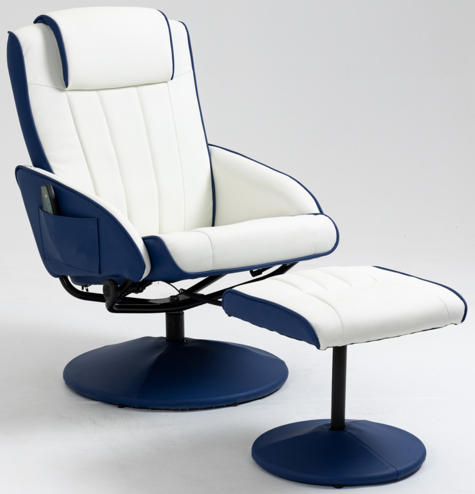 Массажное кресло Angioletto Barone Blu Bianco