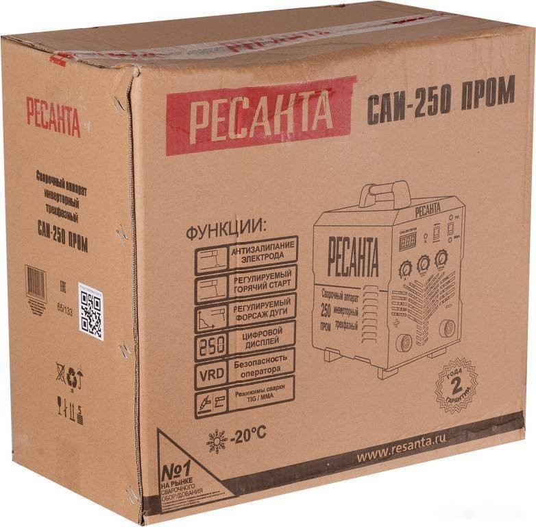 Сварочный инвертор Ресанта САИ-250 ПРОМ