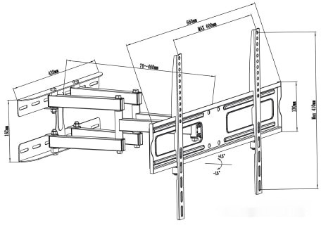 Кронштейн Maclean MC-762 (черный)