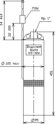 Скважинный насос Водолей БЦПЭ 0,5-32 У