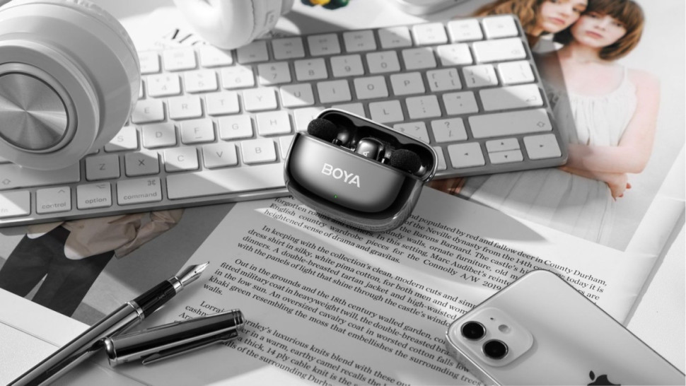 Радиосистема Boya Mini 2-02 (серебристый)