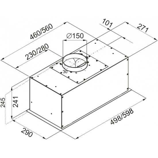 Вытяжка Ciarko Screen 500 (белый) Вытяжка Ciarko Screen 500 (белый)