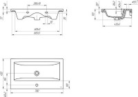 Умывальник Cersanit Como 70 S-UM-COM70/1-w + 63039