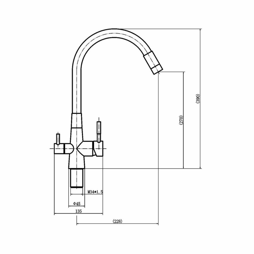 Смеситель Fashun A54029-7 Смеситель Fashun A54029-7