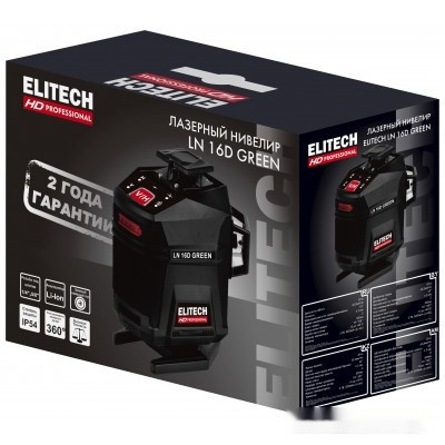 Лазерный нивелир Elitech HD Professional HD LN 16D Green 204737 Лазерный нивелир Elitech HD Professional HD LN 16D Green 204737