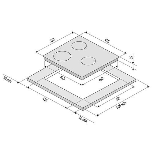 Варочная панель Krona OMBRA 45 BL