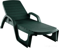 Шезлонг Элластик-Пласт Прованс 190x70x32 (темно-зеленый)