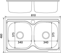 Кухонная мойка Mixline 532312 (полированная, 0.8 мм)
