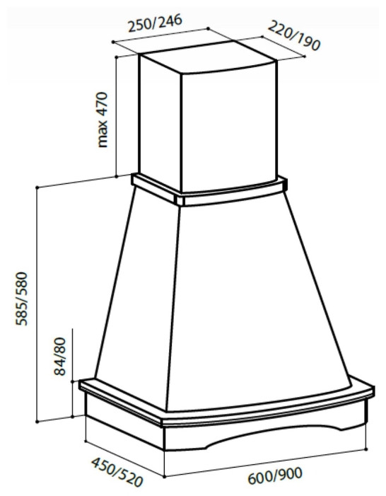 Вытяжка LEX ASTORIA 900 White Вытяжка LEX ASTORIA 900 White