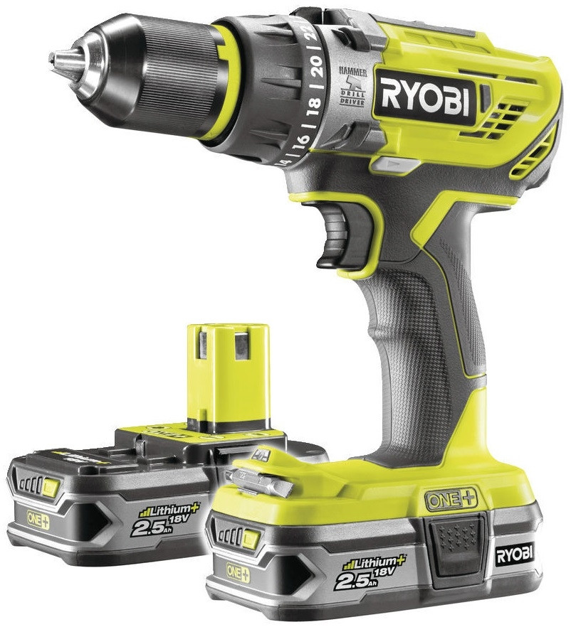 Ударная дрель-шуруповерт Ryobi R18PD31-225S (с 2-мя АКБ, сумка)