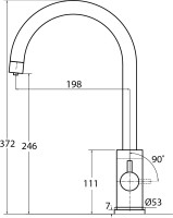 Смеситель AquaSanita Sabiaduo 2963 710 alba