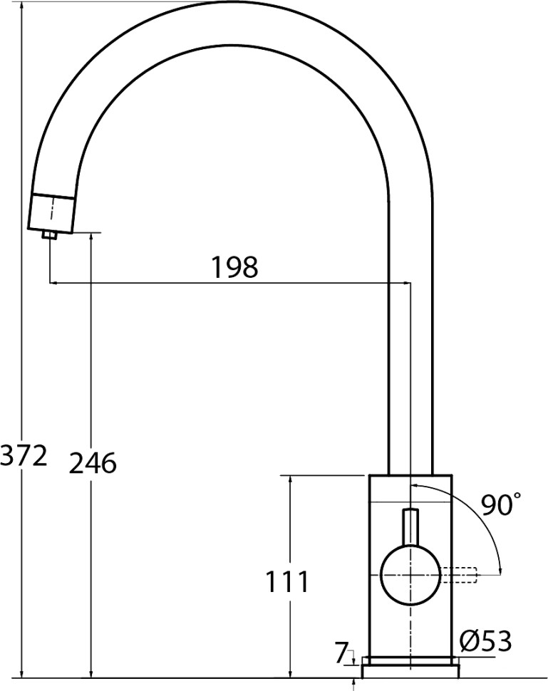 Смеситель AquaSanita Sabiaduo 2963 710 alba