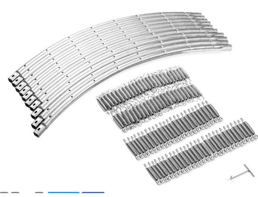 Батут Atlas Sport 374 см - 12 ft (с лестницей, внутренняя сетка, синий) Батут Atlas Sport 374 см - 12 ft (с лестницей, внутренняя сетка, синий)