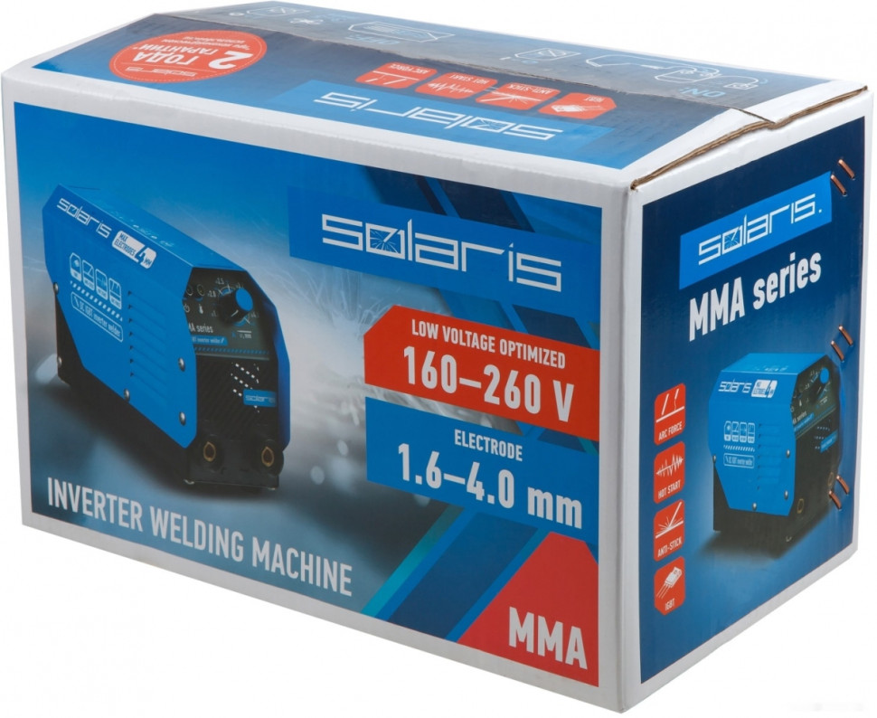 Сварочный инвертор Solaris MMA-200D Сварочный инвертор Solaris MMA-200D