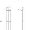 Полотенцесушитель Маргроид Ferrum Inaro СНШ Профильный 80x6x12 6 крючков, Черный матовый, скрытого монтажа, таймер справа