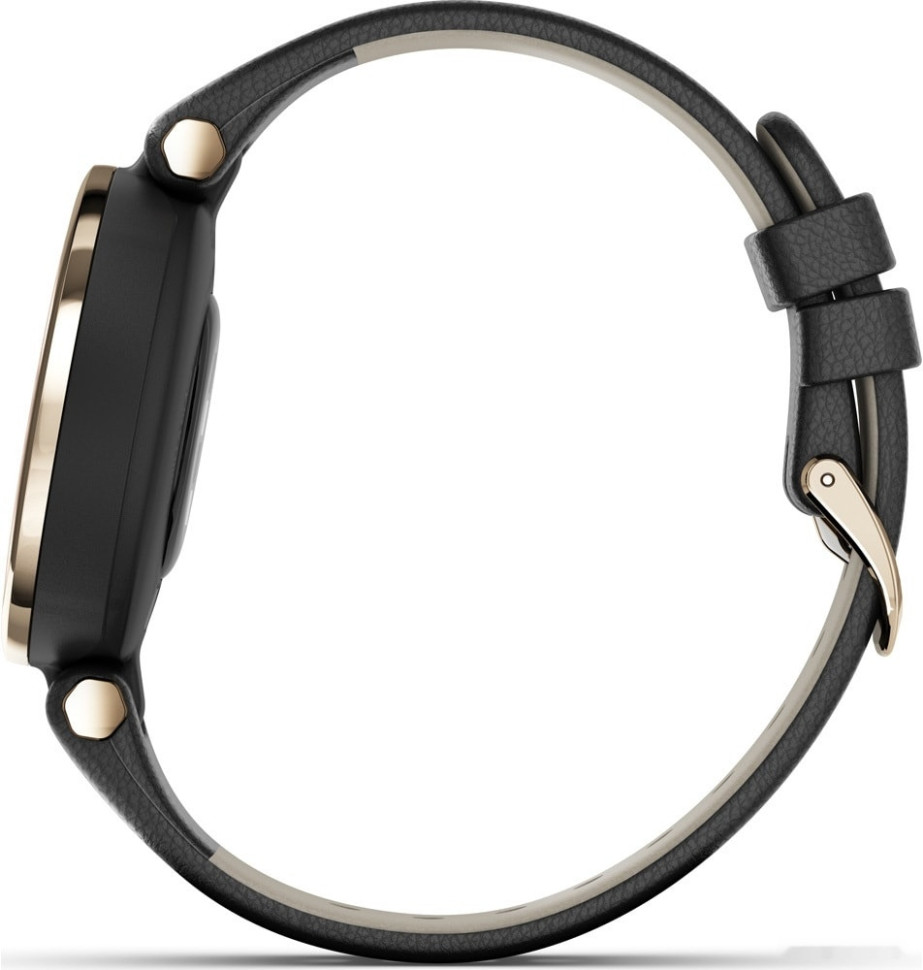 Умные часы Garmin Lily (кремово-золотистый, черный/кожаный ремешок)