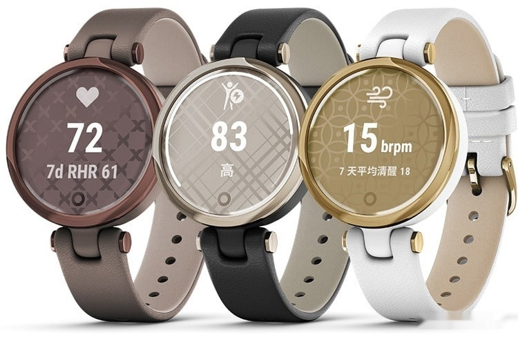 Умные часы Garmin Lily (кремово-золотистый, черный/кожаный ремешок)