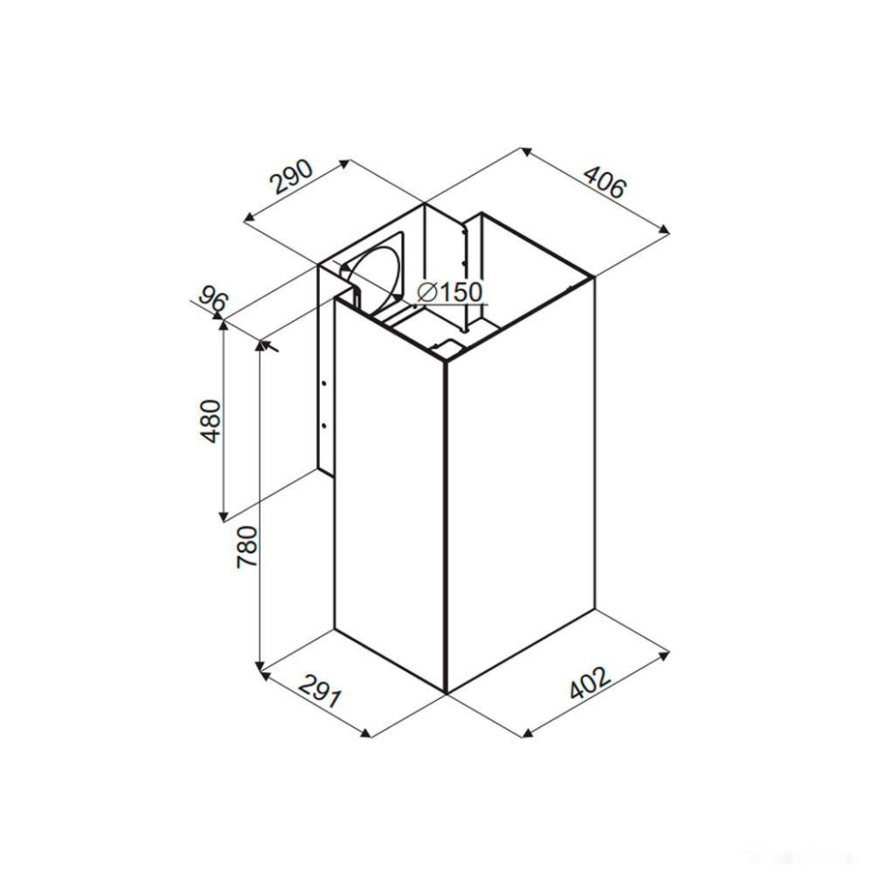 Вытяжка Maunfeld Bath Plus 402 (нержавеющая сталь)
