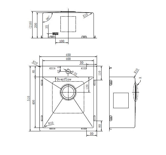 Кухонная мойка Zorg ZRE 4551 graphite