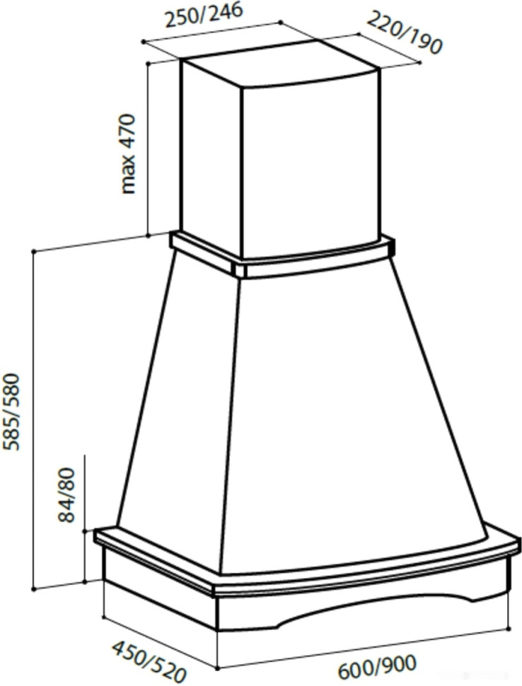 Вытяжка LEX Astoria 900 (белый)